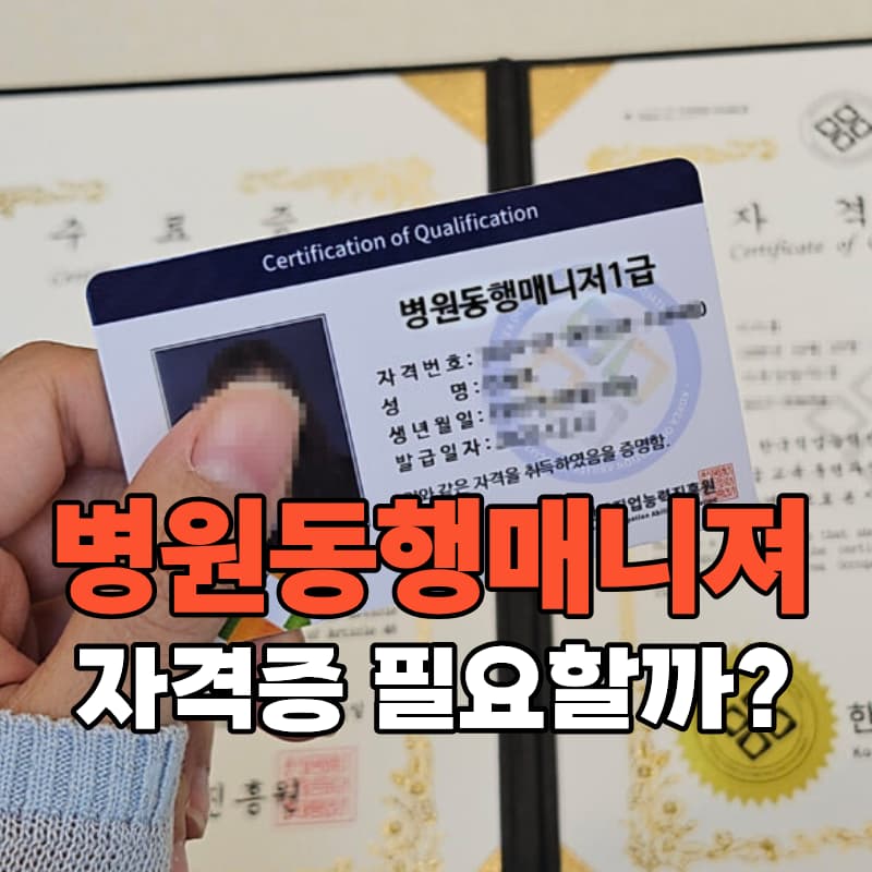 병원 동행 자격증