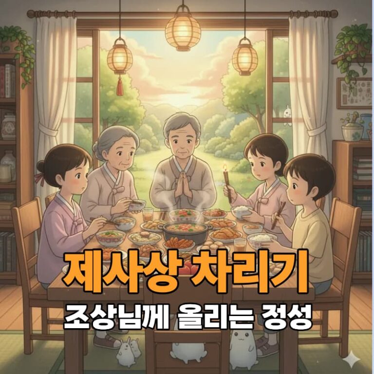 조상님께 올리는 마음, 제사상 차리는 법 완벽 가이드